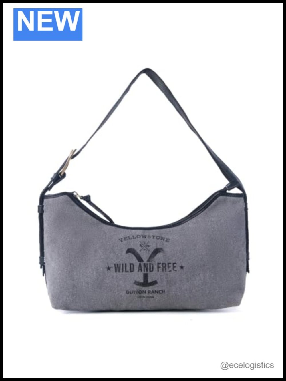 Upcycled Canvas & Leather Western Shoulder Bag for Women - Small Sling Purse